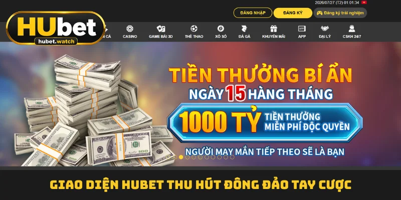 Giao diện HUBET thu hút đông đảo tay cược Giao diện HUBET thu hút đông đảo tay cược